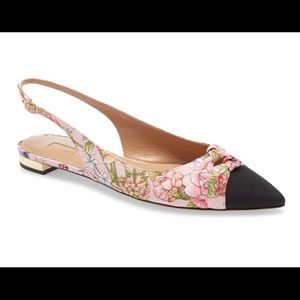 Aquazzura Mondaine Pointed Toe Slingback flat